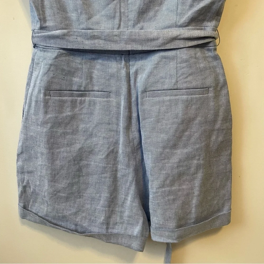 Banana Republic linen blend romper light denim
